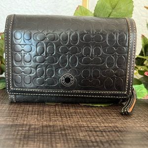 Coach Black Embossed Wallet